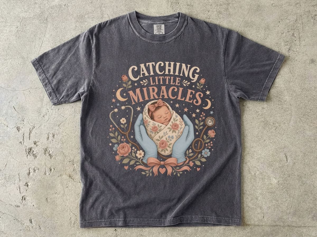 T-Shirt — Catching Little Miracles Newborn Baby Graphic Tee