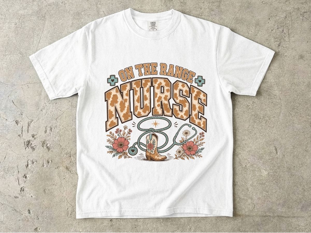 Cowgirl Nurse T‑Shirt — 'On the Ranch' Western Nursing Tee