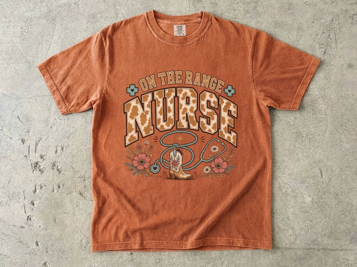 Cowgirl Nurse T‑Shirt — 'On the Ranch' Western Nursing Tee