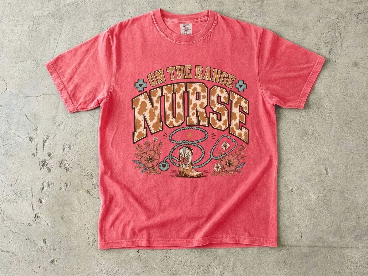 Cowgirl Nurse T‑Shirt — 'On the Ranch' Western Nursing Tee