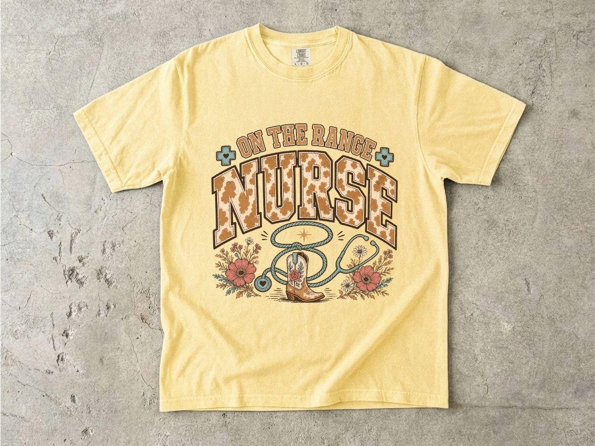 Cowgirl Nurse T‑Shirt — 'On the Ranch' Western Nursing Tee