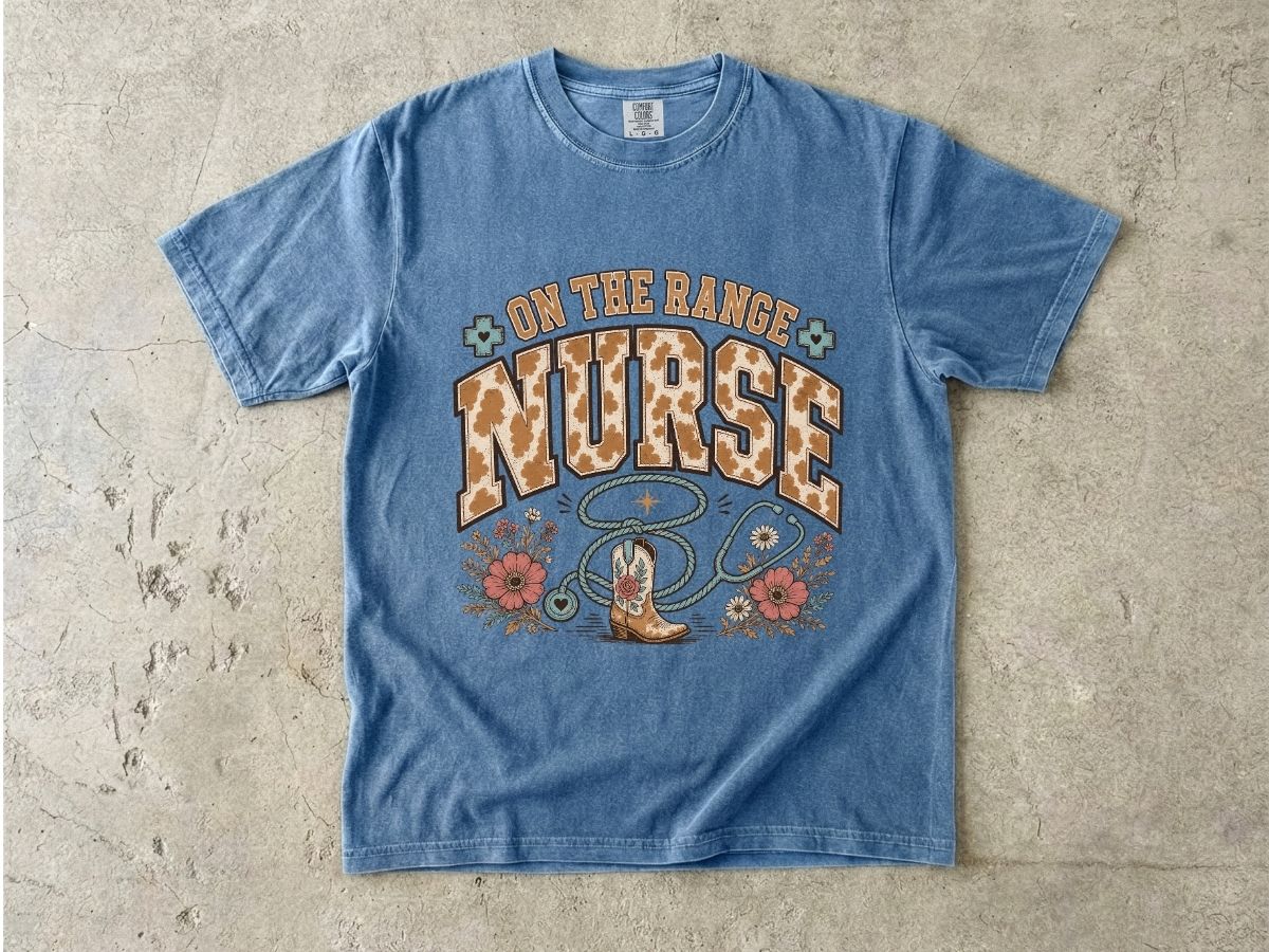 Cowgirl Nurse T‑Shirt — 'On the Ranch' Western Nursing Tee