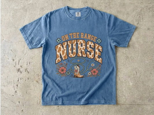 Cowgirl Nurse T‑Shirt — 'On the Ranch' Western Nursing Tee