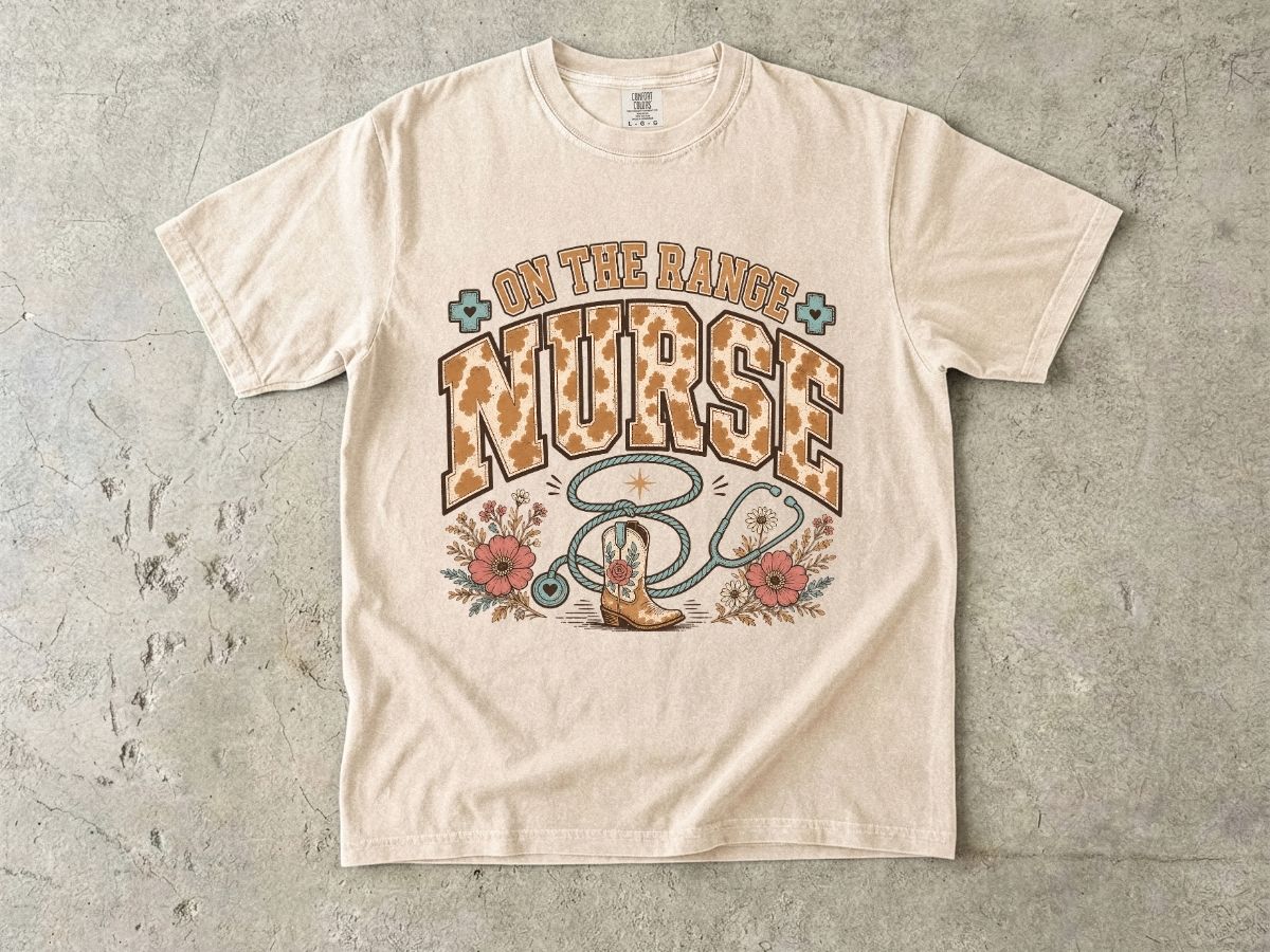 Cowgirl Nurse T‑Shirt — 'On the Ranch' Western Nursing Tee