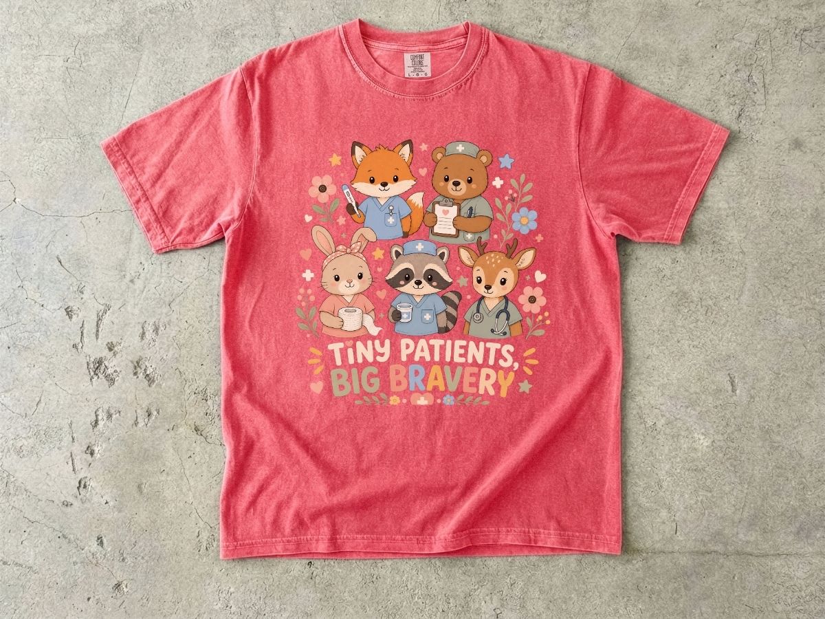Kids 'Tiny Patients, Big Bravery' Animal Nurse T-Shirt