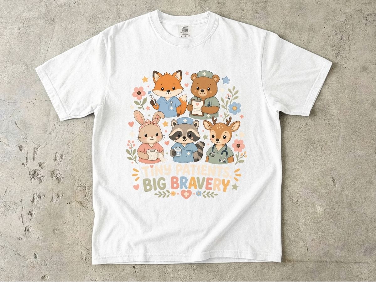 Kids 'Tiny Patients, Big Bravery' Animal Nurse T-Shirt