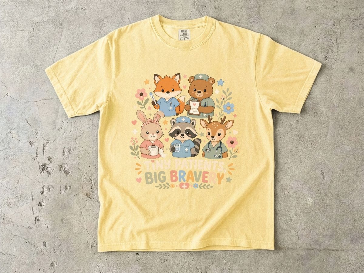 Kids 'Tiny Patients, Big Bravery' Animal Nurse T-Shirt