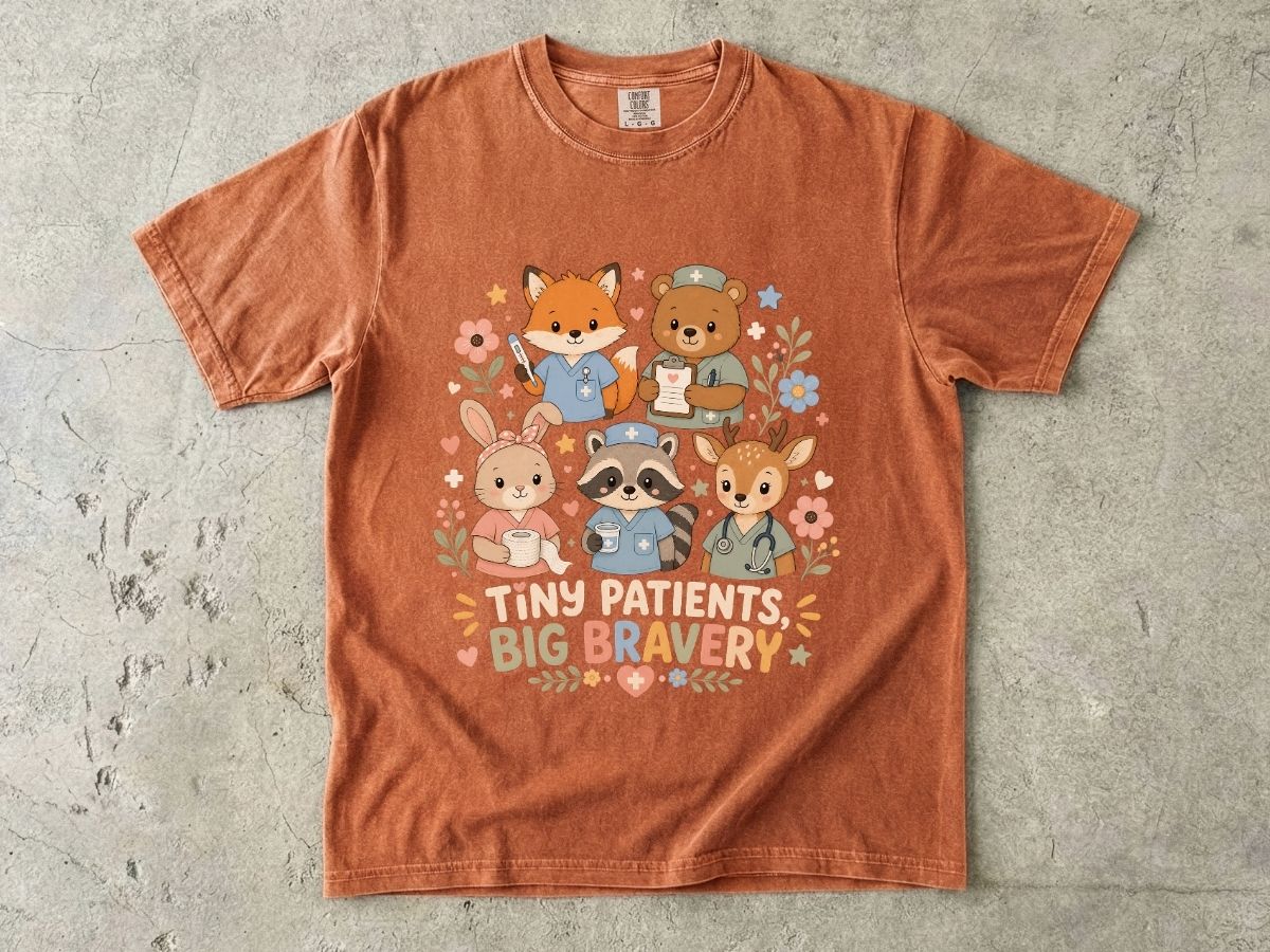 Kids 'Tiny Patients, Big Bravery' Animal Nurse T-Shirt