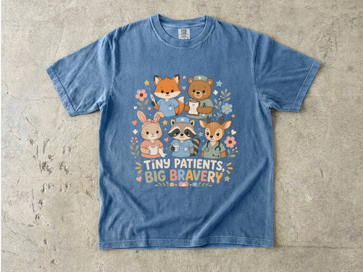 Kids 'Tiny Patients, Big Bravery' Animal Nurse T-Shirt
