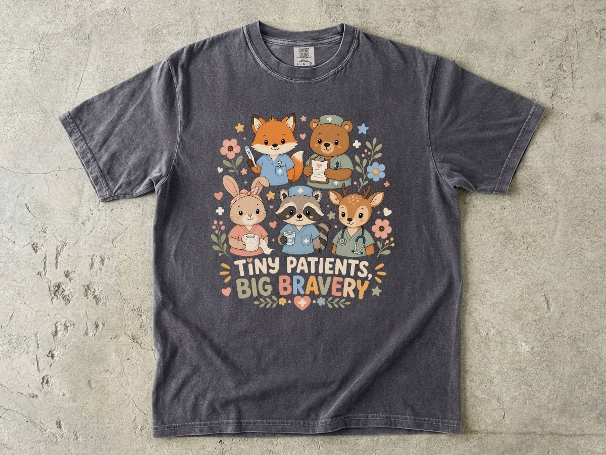 Kids 'Tiny Patients, Big Bravery' Animal Nurse T-Shirt