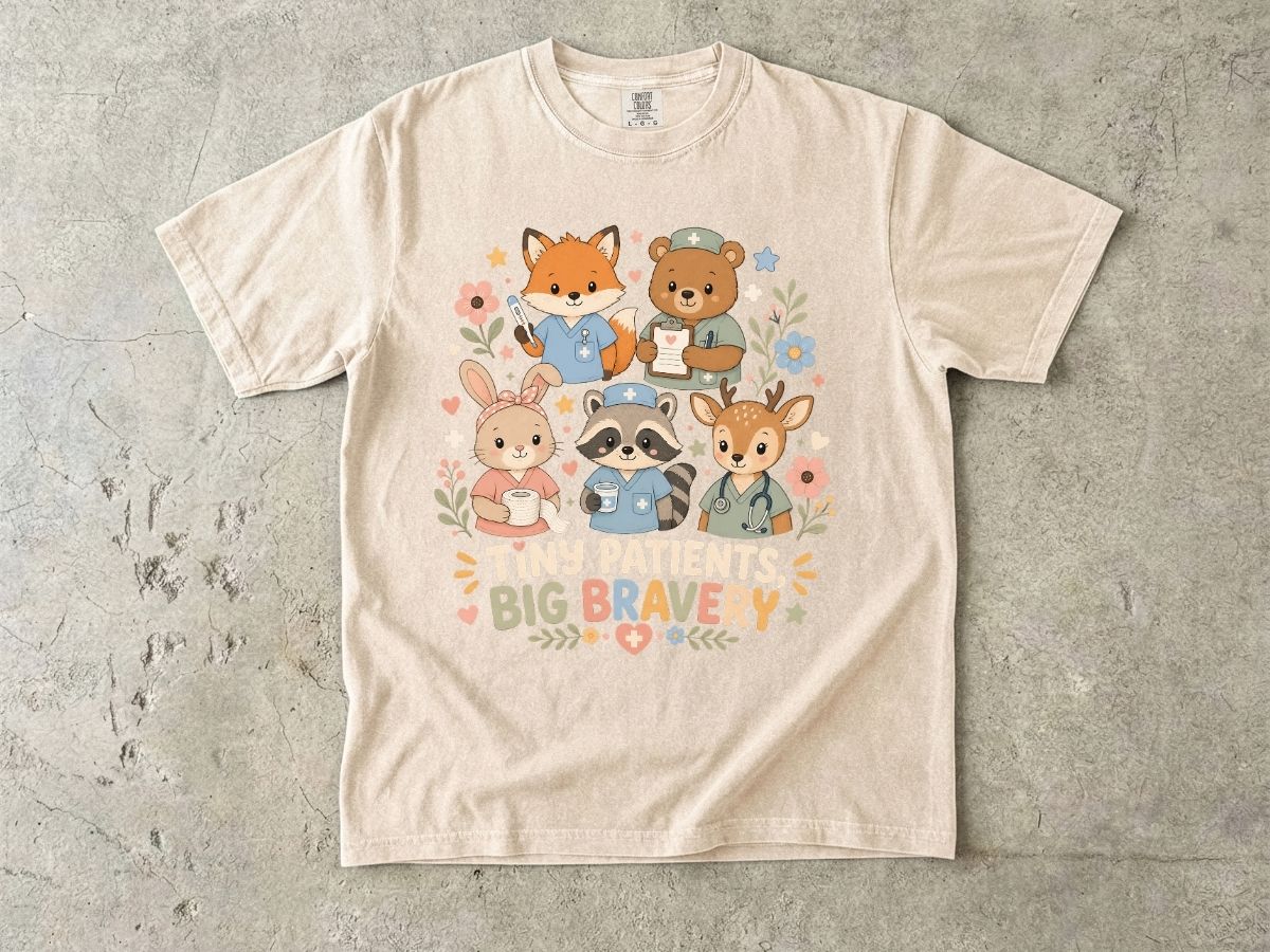 Kids 'Tiny Patients, Big Bravery' Animal Nurse T-Shirt