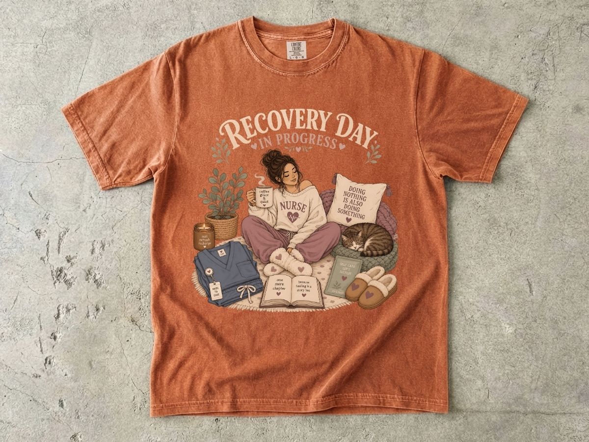 Recovery Day T-Shirt — Self-Care Cozy Graphic Tee