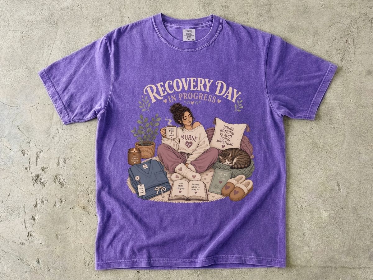 Recovery Day T-Shirt — Self-Care Cozy Graphic Tee