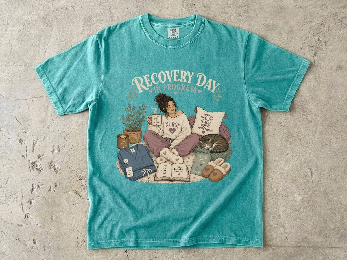 Recovery Day T-Shirt — Self-Care Cozy Graphic Tee