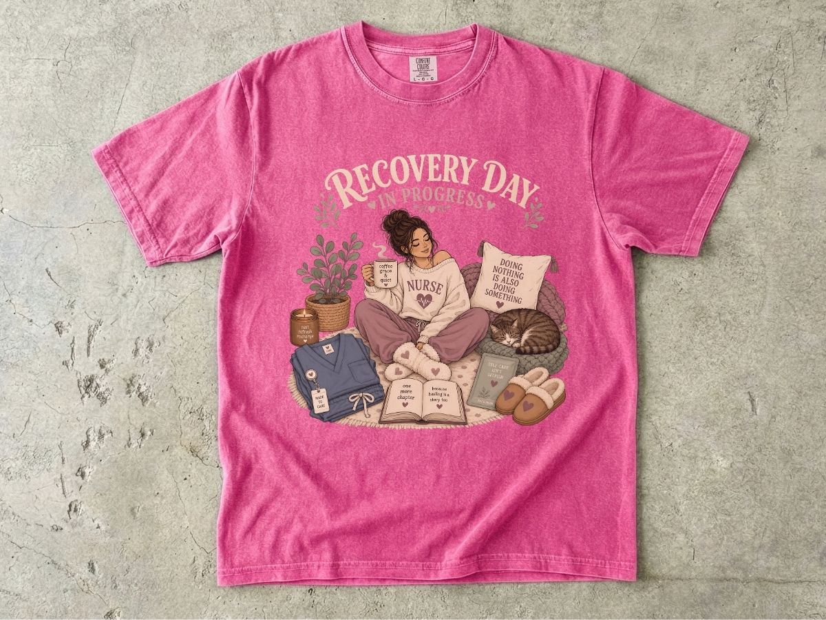 Recovery Day T-Shirt — Self-Care Cozy Graphic Tee