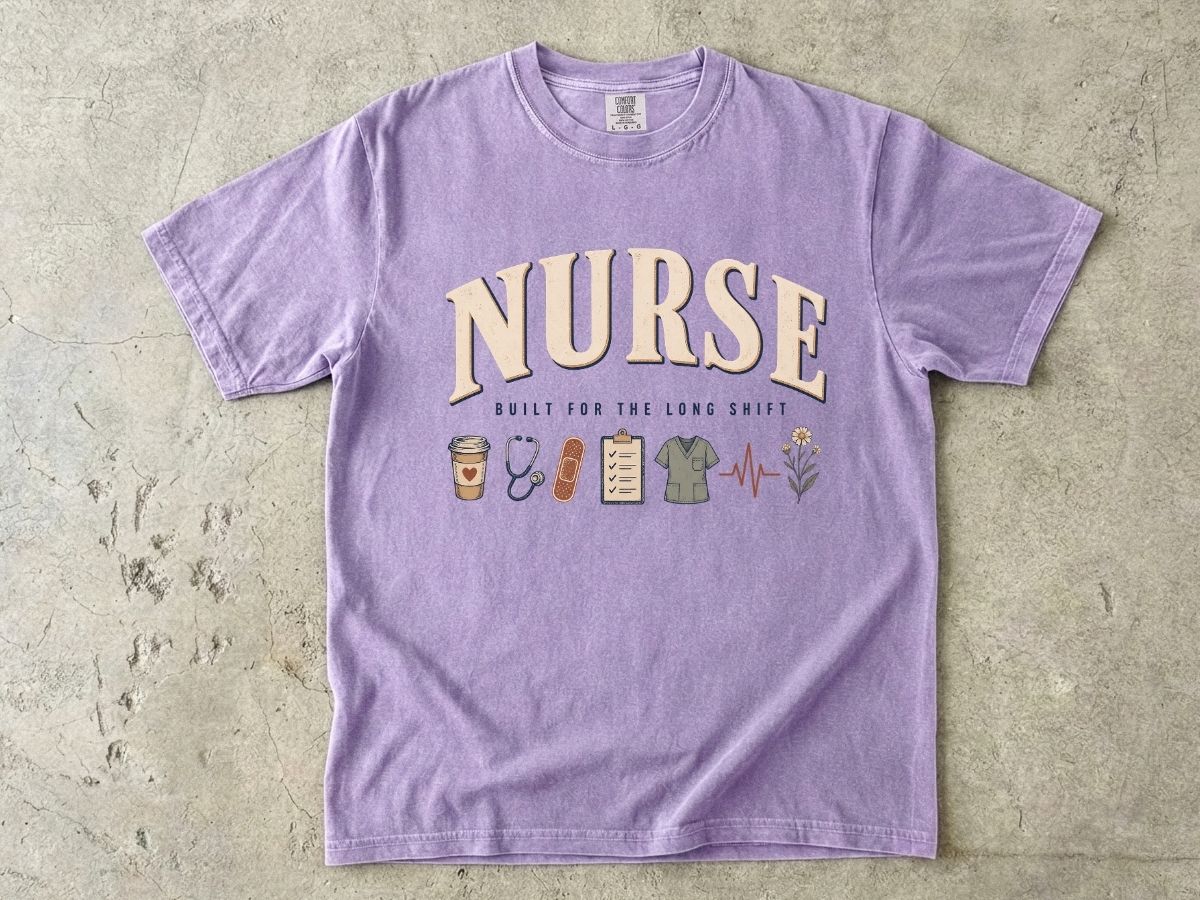 Nurse Graphic T-Shirt — 'NURSE' with Medical Icons, Perfect Gift for Nurses