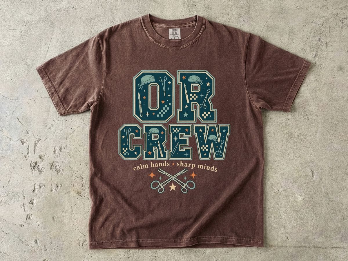 OR Crew T-Shirt — Surgical Team & OR Tech Scrubs Crew Tee
