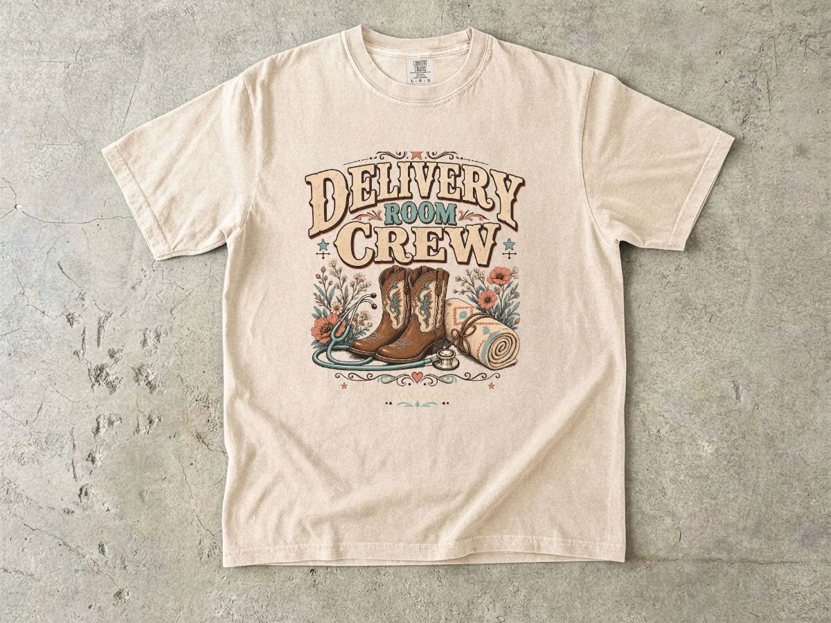 Delivery Room Crew Shirt | Western L&D Nurse Gift Tee