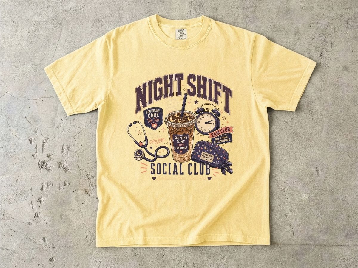 Night Shift Social Club Shirt | Nurse Night Shift Gift