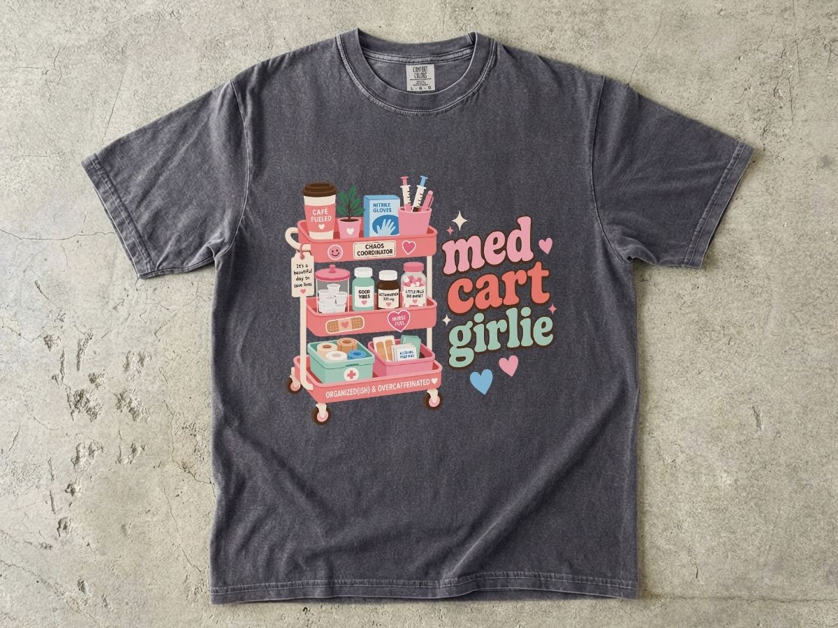 Med Cart Girlie Shirt | Trendy Nurse Gift Tee