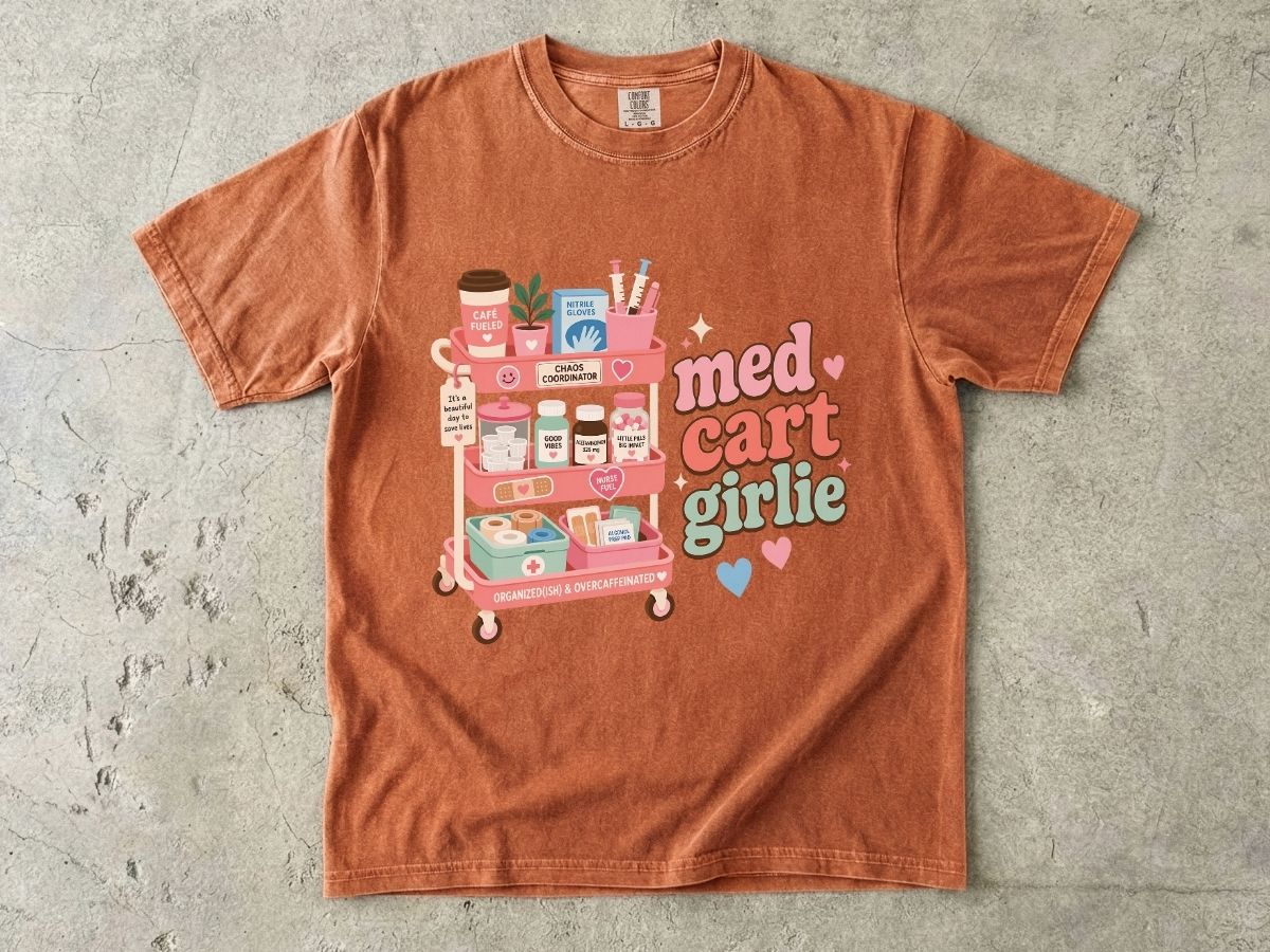 Med Cart Girlie Shirt | Trendy Nurse Gift Tee
