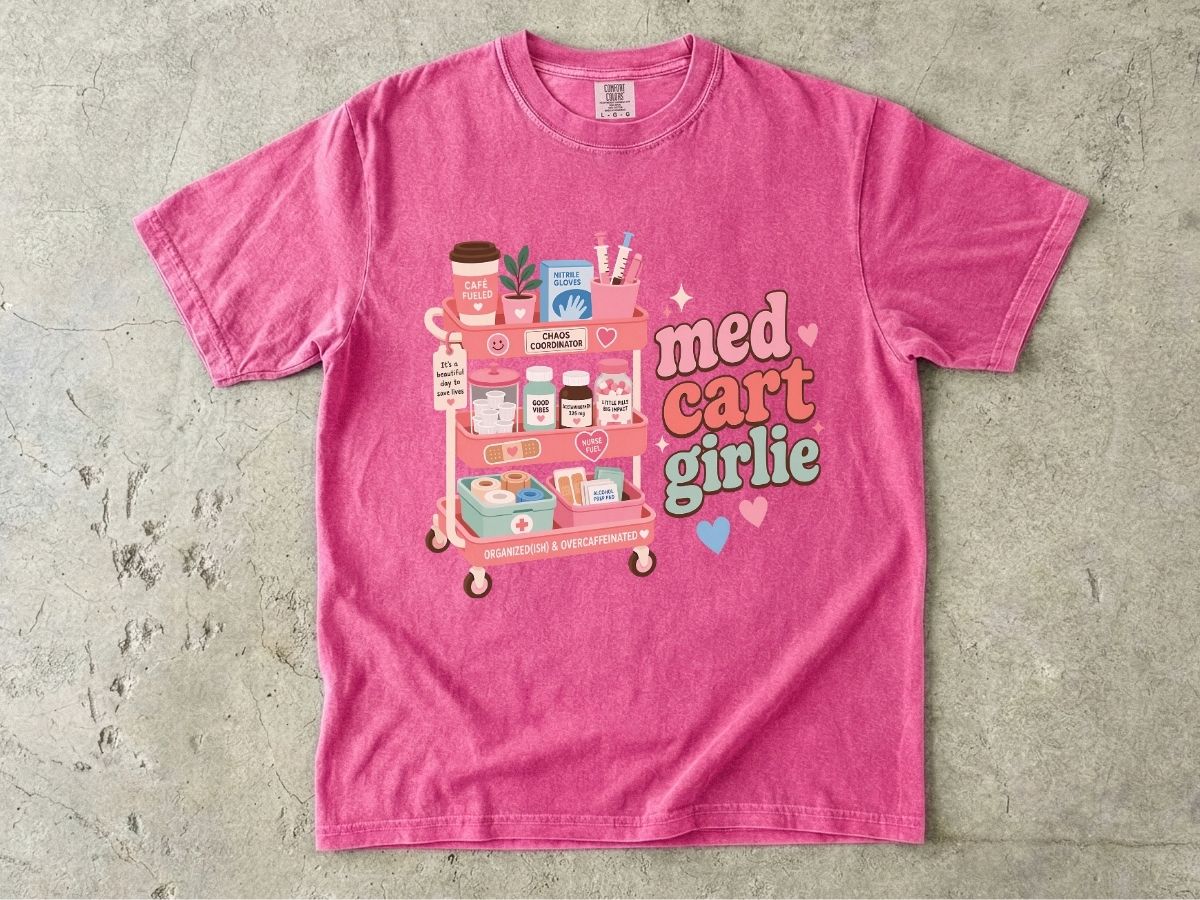 Med Cart Girlie Shirt | Trendy Nurse Gift Tee