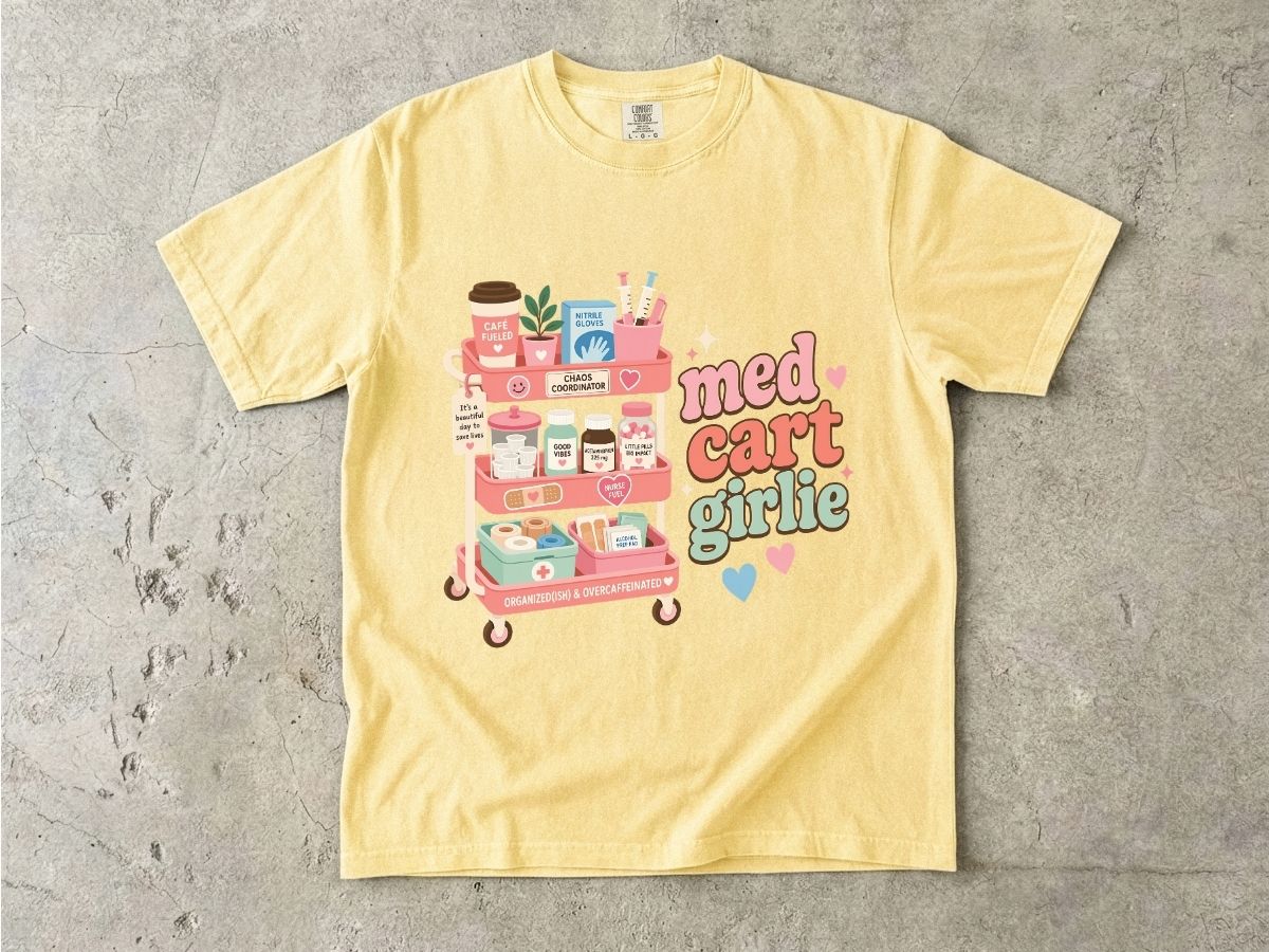 Med Cart Girlie Shirt | Trendy Nurse Gift Tee