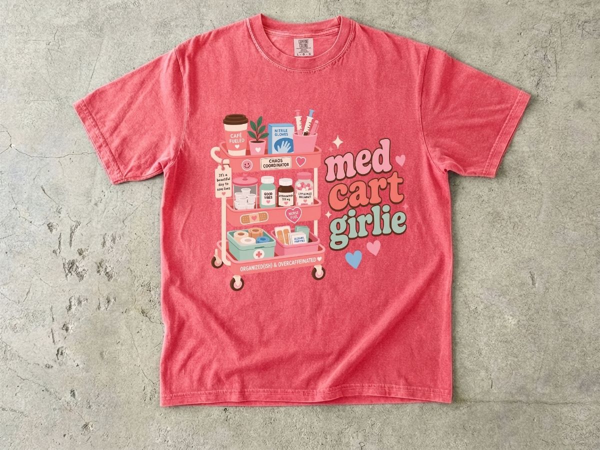 Med Cart Girlie Shirt | Trendy Nurse Gift Tee