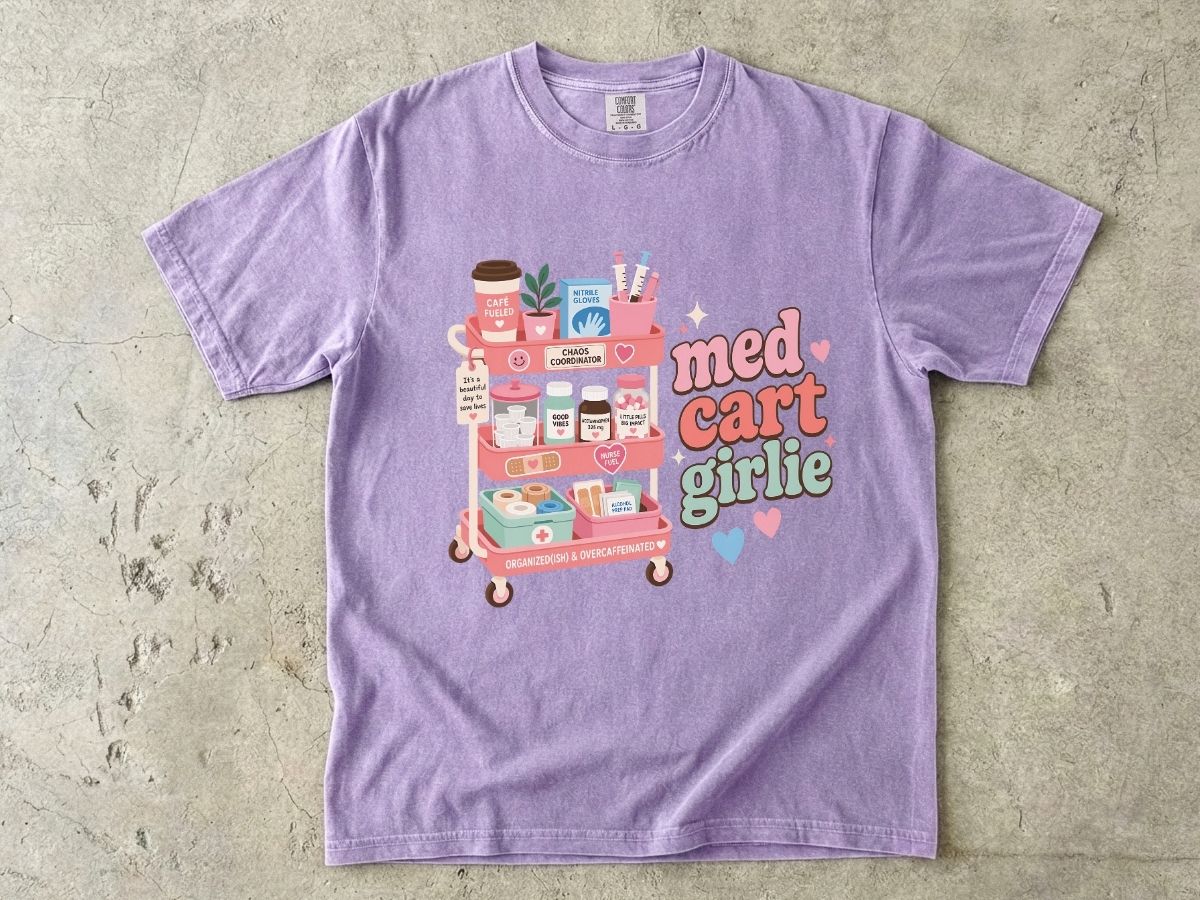 Med Cart Girlie Shirt | Trendy Nurse Gift Tee