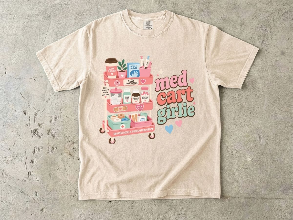 Med Cart Girlie Shirt | Trendy Nurse Gift Tee