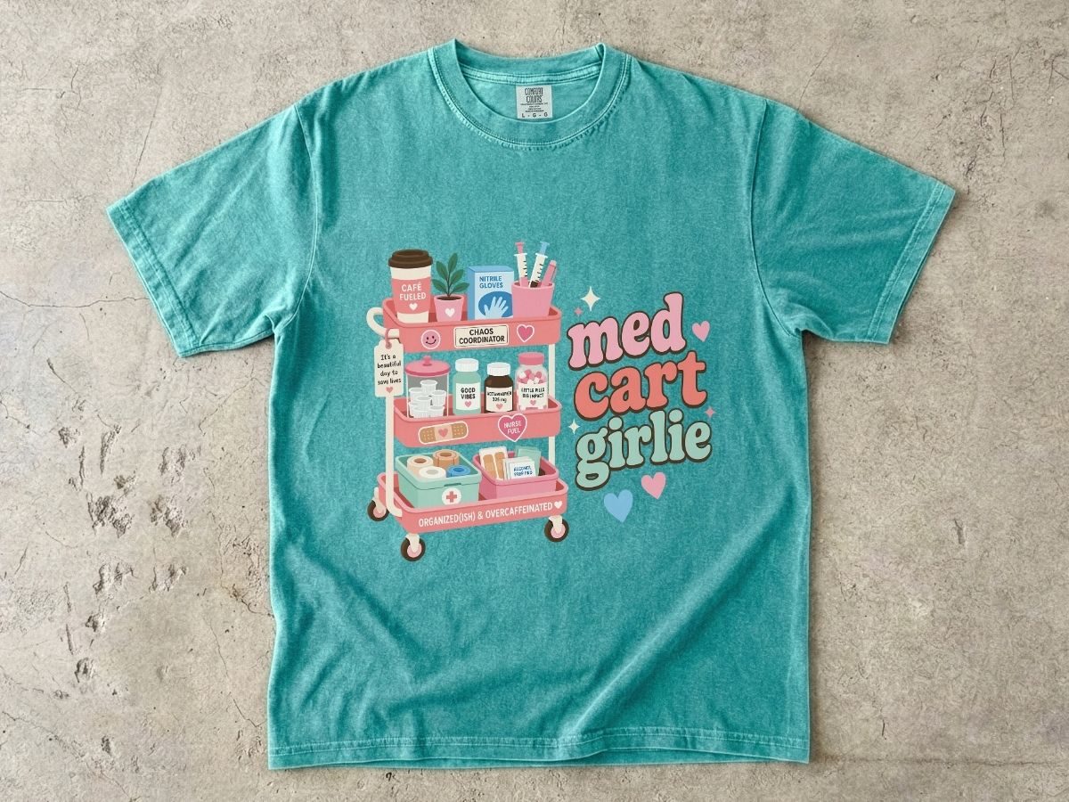 Med Cart Girlie Shirt | Trendy Nurse Gift Tee