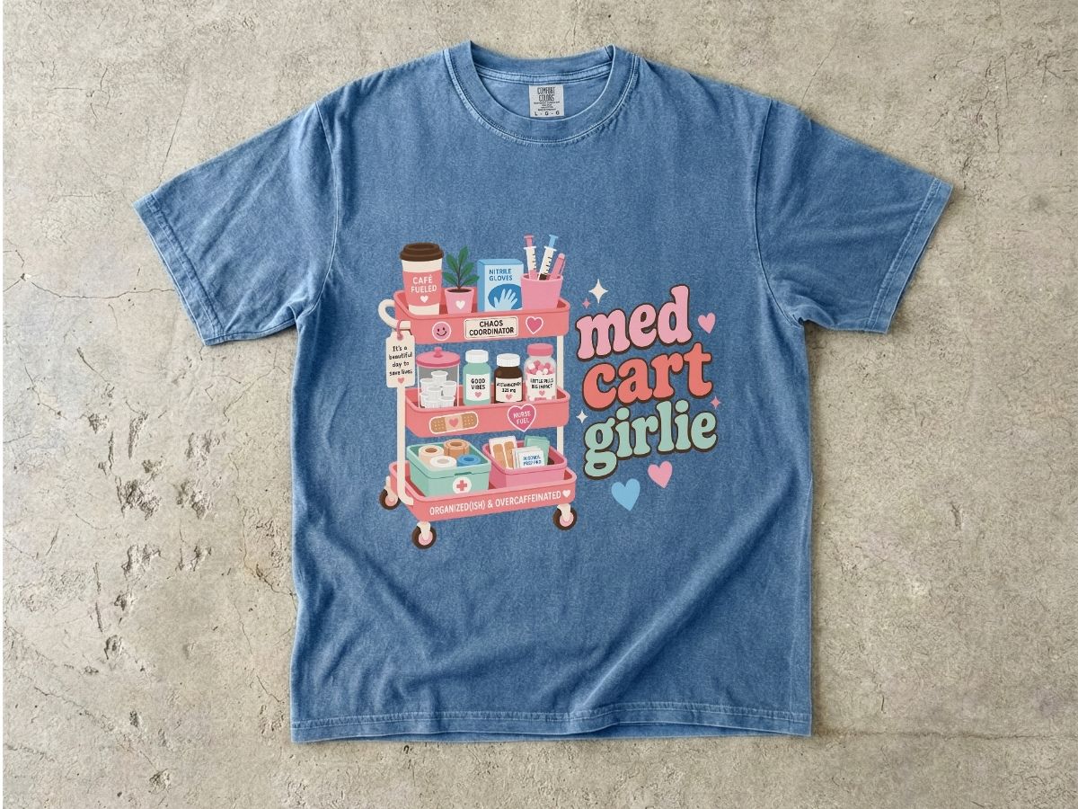 Med Cart Girlie Shirt | Trendy Nurse Gift Tee