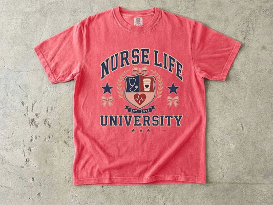 Nurse Life University Shirt | Collegiate Nurse Gift Tee