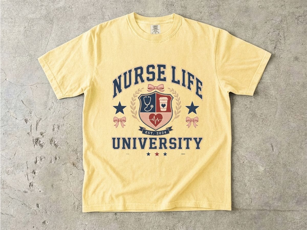 Nurse Life University Shirt | Collegiate Nurse Gift Tee