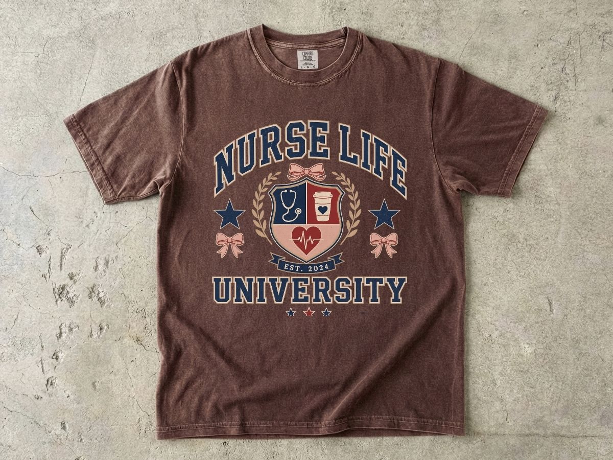 Nurse Life University Shirt | Collegiate Nurse Gift Tee