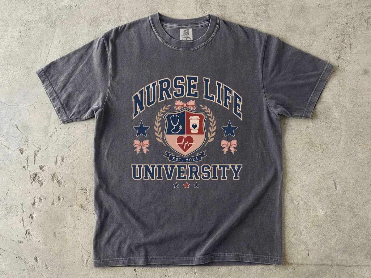 Nurse Life University Shirt | Collegiate Nurse Gift Tee