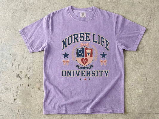 Nurse Life University Shirt | Collegiate Nurse Gift Tee