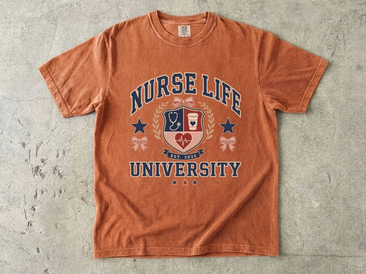 Nurse Life University Shirt | Collegiate Nurse Gift Tee