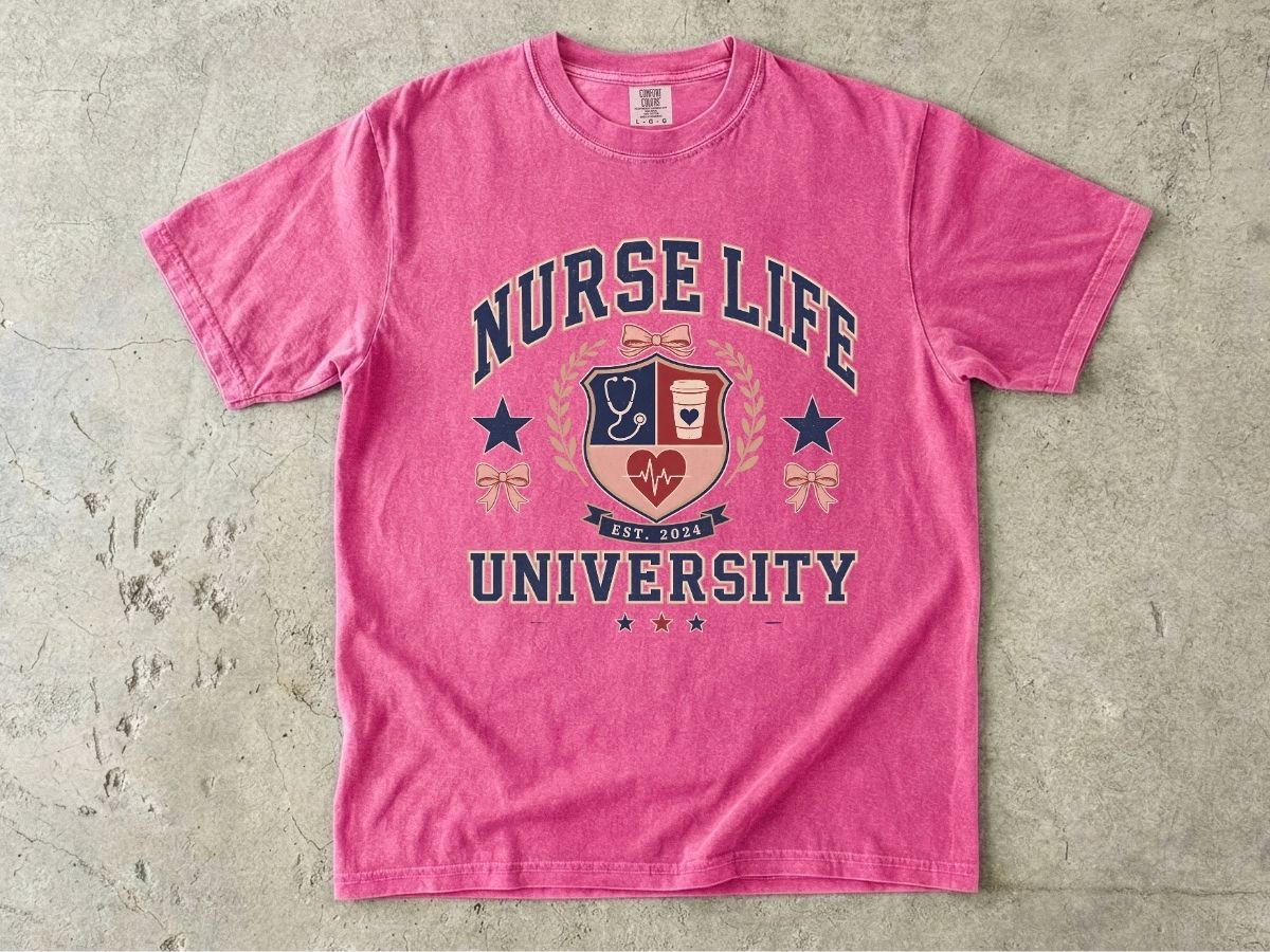 Nurse Life University Shirt | Collegiate Nurse Gift Tee