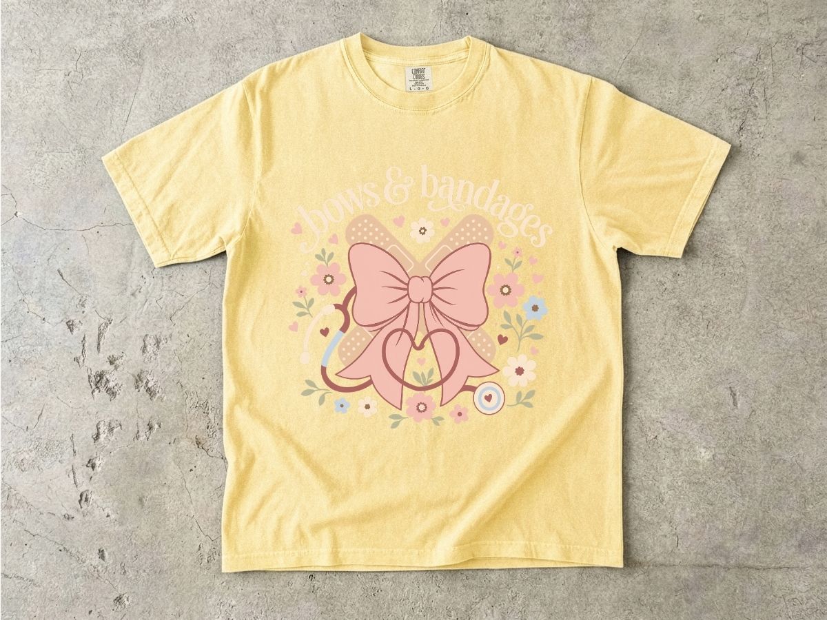 Bows & Bandages Shirt | Cute Coquette Nurse Gift Tee