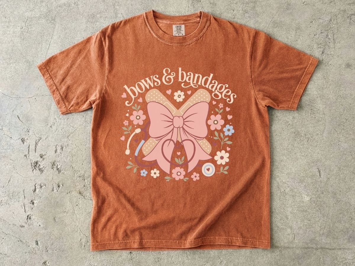 Bows & Bandages Shirt | Cute Coquette Nurse Gift Tee