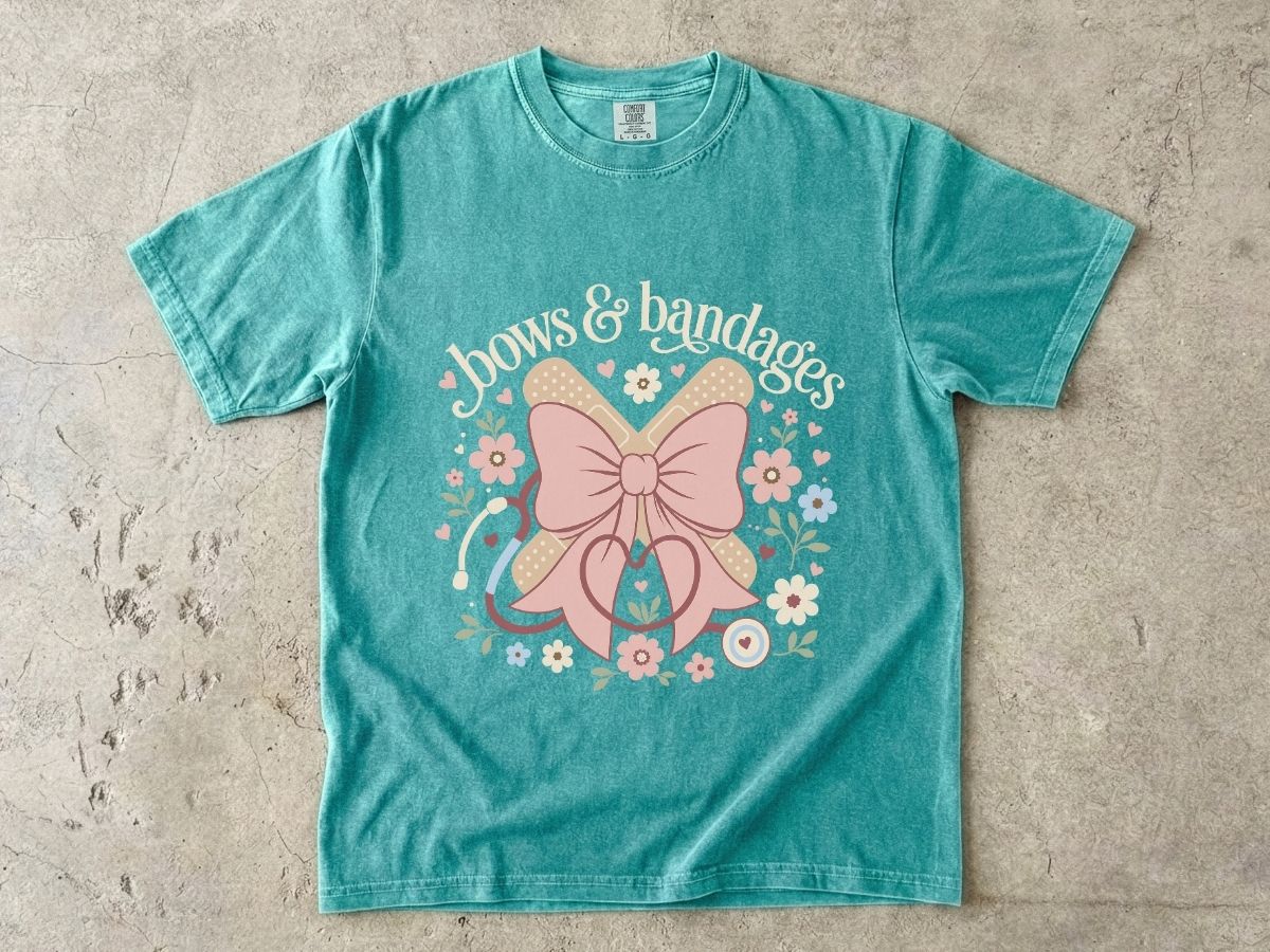 Bows & Bandages Shirt | Cute Coquette Nurse Gift Tee