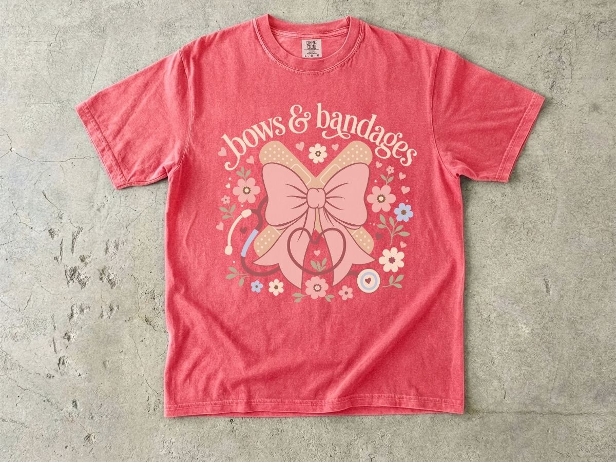 Bows & Bandages Shirt | Cute Coquette Nurse Gift Tee