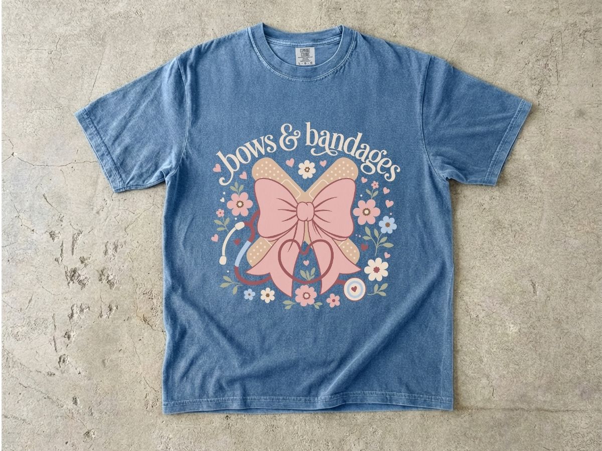 Bows & Bandages Shirt | Cute Coquette Nurse Gift Tee