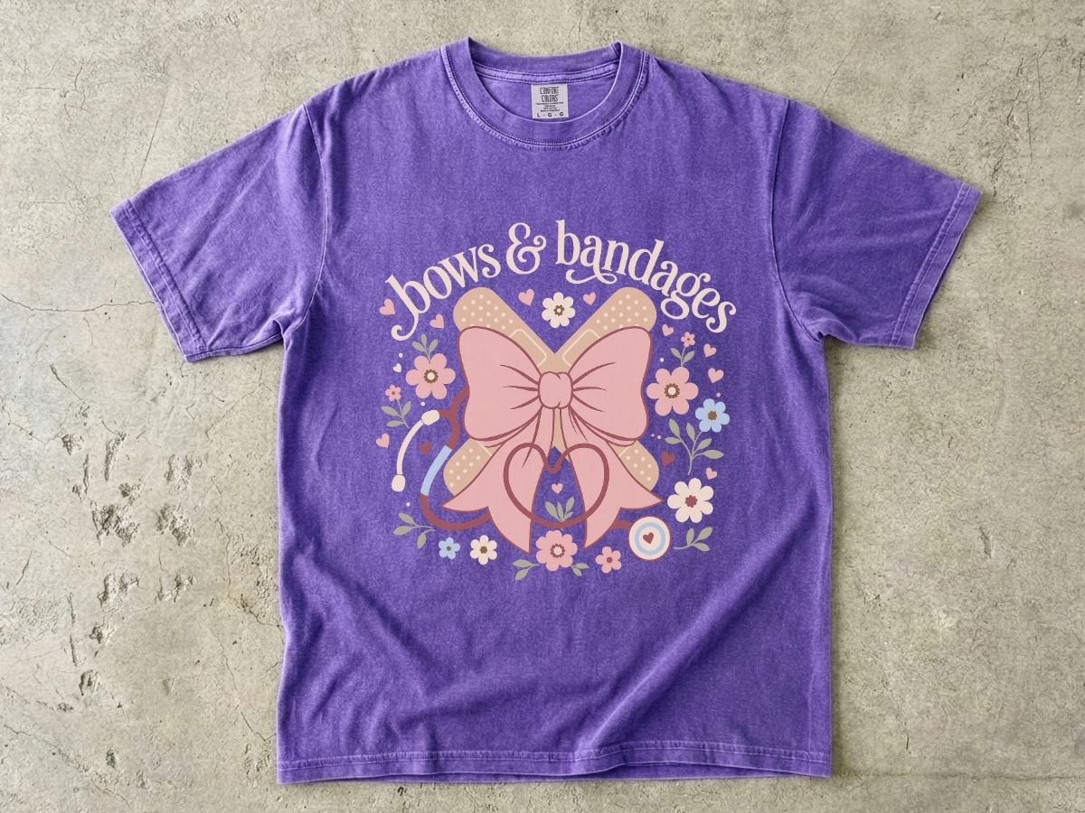 Bows & Bandages Shirt | Cute Coquette Nurse Gift Tee
