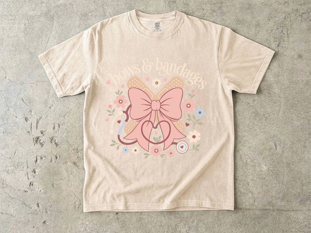 Bows & Bandages Shirt | Cute Coquette Nurse Gift Tee