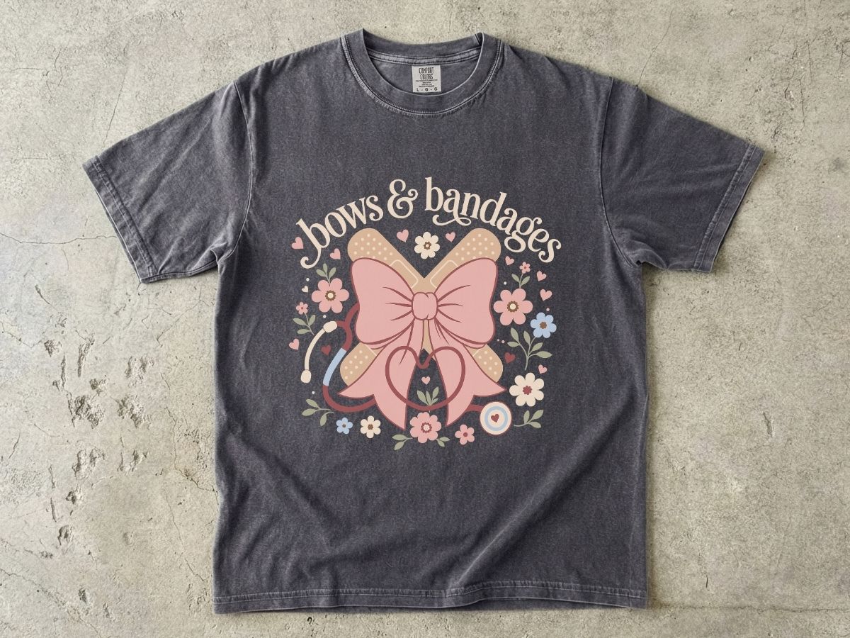Bows & Bandages Shirt | Cute Coquette Nurse Gift Tee