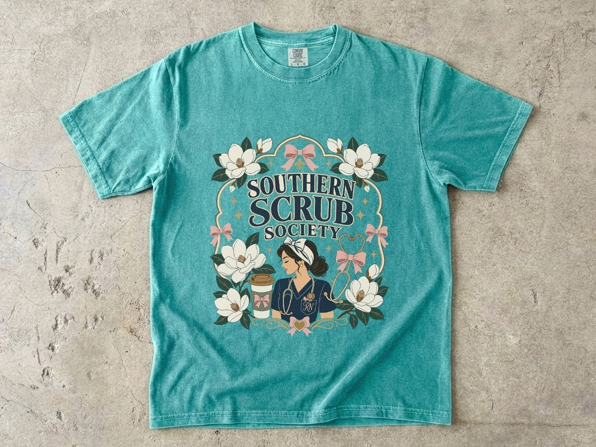Southern Scrub Society Shirt | Southern Nurse Gift Tee