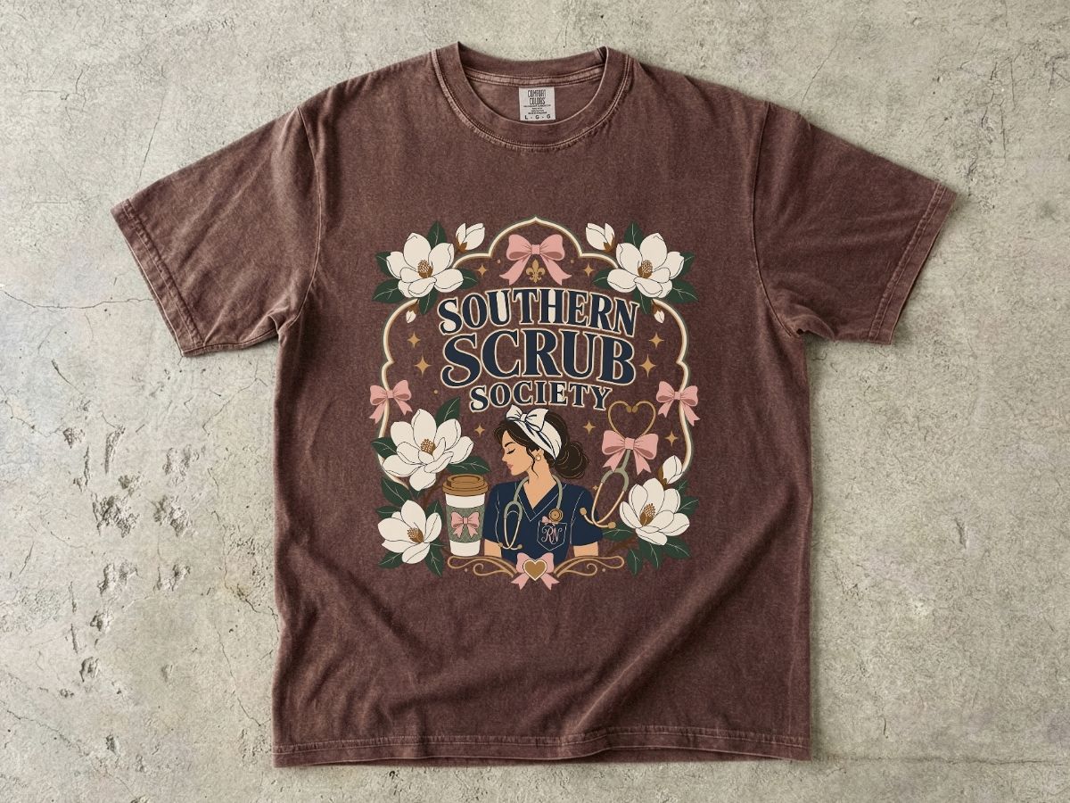 Southern Scrub Society Shirt | Southern Nurse Gift Tee