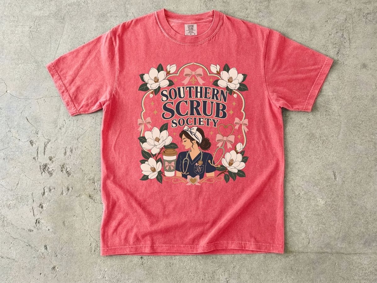 Southern Scrub Society Shirt | Southern Nurse Gift Tee